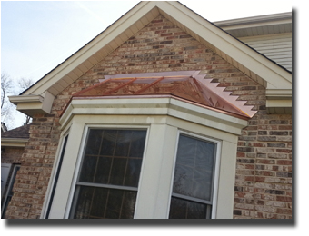 Custom Copper Gutters & bay window wraps | M&H Construction NW Indiana